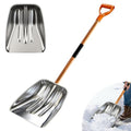 Scoop Shovel, Snow Shovel for Driveway, Non-Slip Wood Handle, D-Handle | Clear Snow, Gravel & Debris Quickly from Driveways and Yards! Wide Heavy Shovel Blade Moves More Material with Less Effort