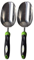 Garden Guru Super Strong Garden Scoop Trowel Shovel Transplanter - Stainless Steel - Rust Resistant - Ergonomic Grip - Perfect Hand Shovel for Gardening Transplanting and Digging (2 Pack) - size: 2 Pack, style: Stainless Steel