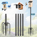 Gtongoko Smart Bird Feeder Pole 1-Inch Dia 79 Inch Bluebird House Pole for Outdoors Weather Station Heavy Duty Metal Mounting Kit Adjustable Bird Feeder Stand Black - color: 79 Inch