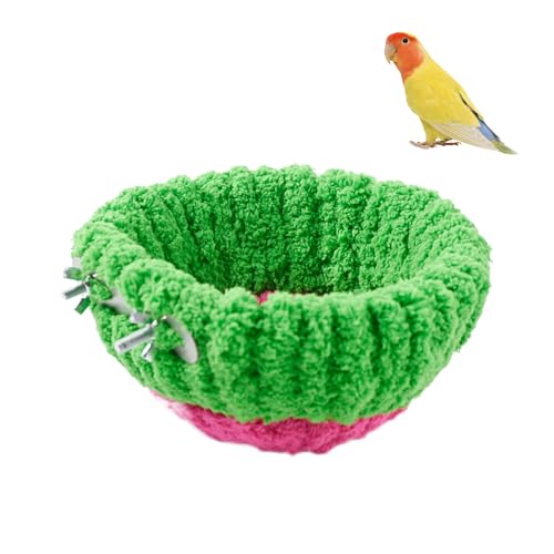 6.7in Plush Bird Nest for Cage, Warm & Comfortable Small Parrot Breeding Bed, Ideal for Budgies, Parakeets, Cockatiels, Lovebirds