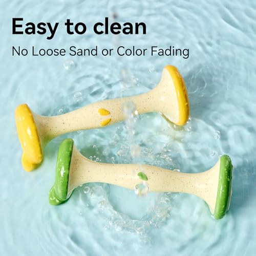 Apple Shape Parrot Perch Stand Ceramic Beak Grinding Stone Toy for Nail Trimming - Cage Accessories for Parrot, Budgie, Cockatiel, Lovebird, Other Small Medium Birds (Green)