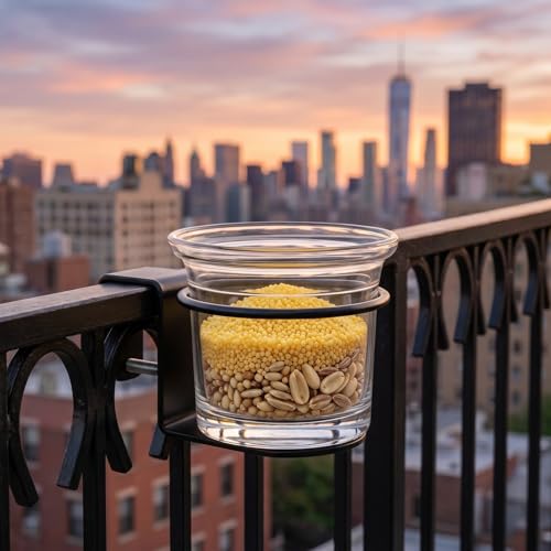 DOITOOL 2 Pcs Glass Bird Feeder Replacement Cups, Hanging Clear Oriole Feeder Replacement Cups Jelly Jar for Outdoors Hummingbird Feeding Bowl Accessories for Garden Balcony Window