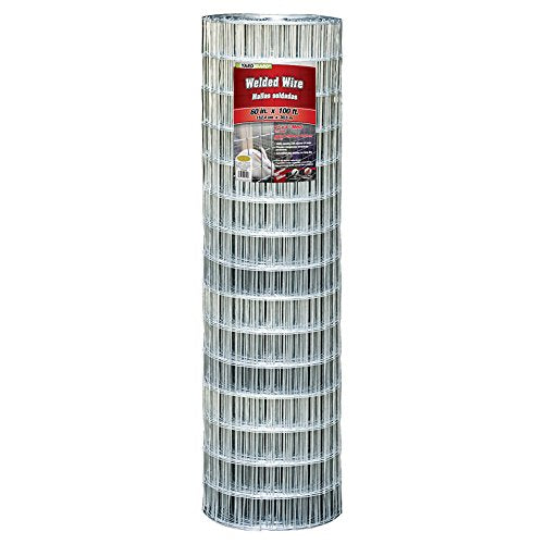 YARDGARD 2 in. x 4 in. Mesh Welded Wire Fence Roll, 60 in. x 100 ft., 12.5-Gauge Galvanized Steel Fence for Animal Enclosures, Garden Protection and Property Fencing, Rabbit Control an Utility Fence - size: 60 in. x 100 ft. x 12.5 ga.