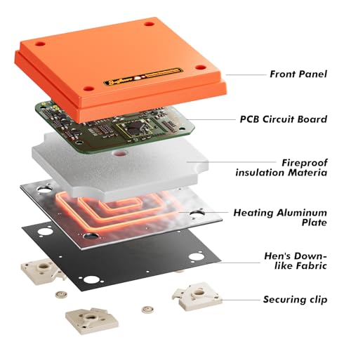 Large Chick Brooder Heating Plate 12" x 12" with Anti-Roosting Cone, Stepless Adjustable Height for Up to 25 Chicks, Energy Efficient Mother Hen Brooder for Poultry - color: ORG-12