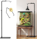 Reptile Heat Lamp Stand, Adjustable 21"-62"H Light Holder, Heavy Base | Heavy Duty, Wide Compatibility for Bearded Dragon, Turtle, Snake, Lizard, Terrarium Tank or Aquarium Use - size: 62" Height