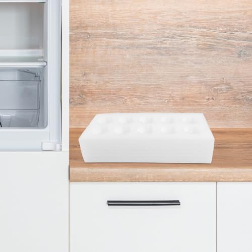 Cabilock 6 Sets Egg Protection Egg Tray Containers 10-Cell Shipping Egg Tray Egg Protector Egg Storage Holders Foam Egg Carrying Packing Tray White - size: 25.00X11.70X7.50CM