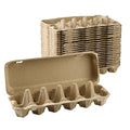 Pulp Egg Cartons Bulk - 15Pack 12 Count Recycled Paper Egg Crates for Farmers Market, Home Kitchen Storage, Biodegradable and Compostable 2x6 Style Cardboard Dozen Chicken Egg Cartons