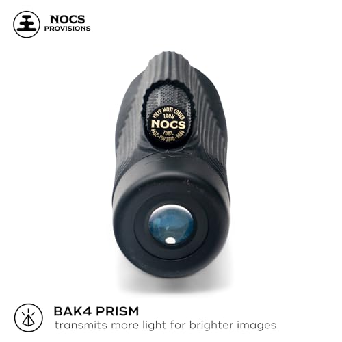 Nocs Provisions Zoom Tube 8x32 Monocular, Bird Watching & Backpacking | 8X Magnification Telescope, Bak4 Prism, Wide Field of View for Wildlife Viewing - color: Obsidian Black