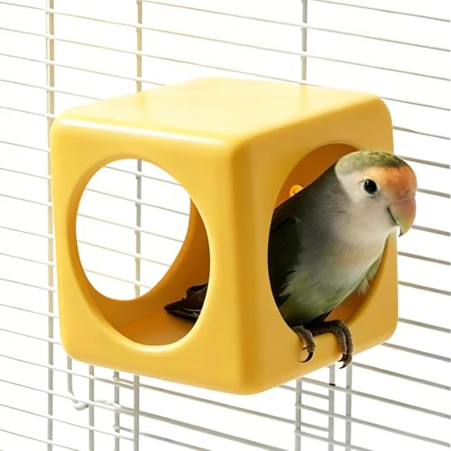 Parrot Ceramic Tunnel nest,DIY Birds House(Yellow) | Summer Coeramic nest,Birdcage decoration, DIY multiple combinations - color: yellow