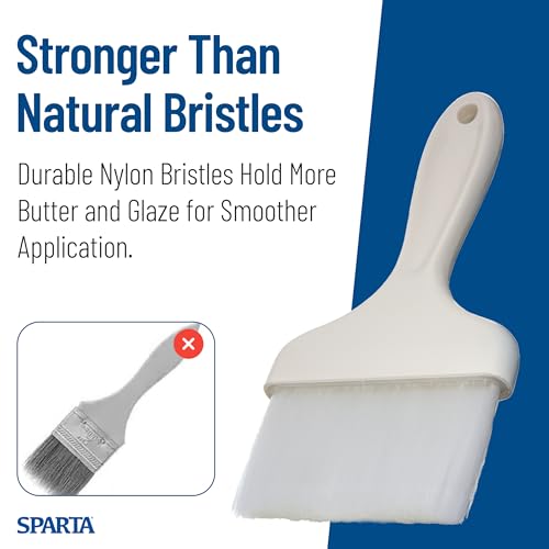 Carlisle FoodService Products 4039302 Sparta Galaxy Nylon Pastry Brush, 4", White - size: 4"