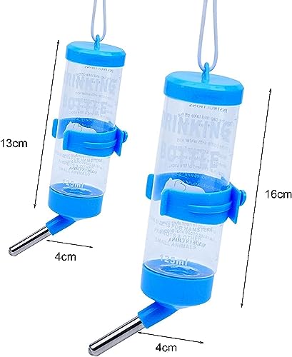 125ML Hamster Water Bottle Steel Ball Design Non-drip Plastic Small Animal Auto Dispenser Pet Supplies Water Feeder for Hamster,Rabbit, Guinea Pig, Squirrel Pink Hanging Water Auto Dispenser