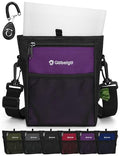 4 Cup Dog Treat Pouch with Silicone Insert Bag& Clicker(Purple) | 2 Pair Magnetic Closures, Belt Clip/Waist Belt/Crossbody Wear, Zipper Pocket Poop Bag Holder for Pet Training/Daily Walking - color: Purple