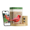 Smart Bird Feeder with Camera for Rookie, Camera Bird Feeder Dual Night Vision, AI Recognition IP66 Waterproof for BirdLovers, 1.3L Capacity - style: AI 7 Day Trial