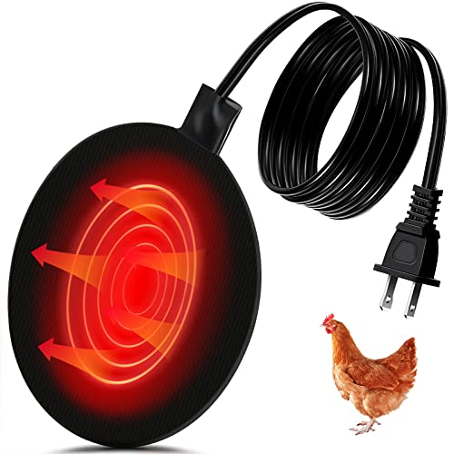 Hortsun Chicken Water Heater Base 120v 35w Pad for Metal Stock Tank,Black - color: Black