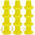 Funnymoom 12 Pack Small Chicken Feeder Bulk Chick Feeder Chick Feeding for Poultry Ducks Goose Quail Pigeons