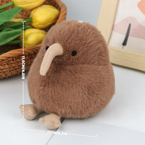 Kiwi Plush Bird Stuffed Animal Little Kiwi Stuffed Plush Toy - Realistic 4.5 inch Kiwi Plushie Christmas Birthday Valentine's Day Gift for Kids Girlfrends - color: Kiwi