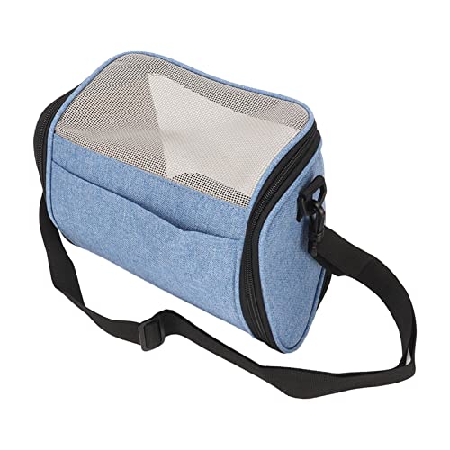 Bird Carrier Bag,Portable Travel pet Hamster Bag,Transparent Lightweight Breathable Parrot Travel Cage for Cockatiels Parakeets Small Bird Rat Guinea Pig Squirrel Carrier (Blue) - color: Blue