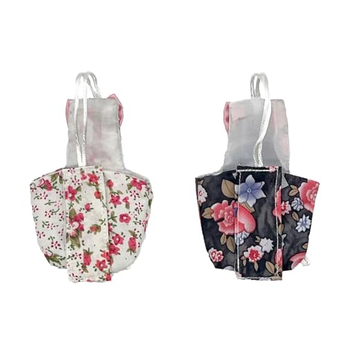2 PCS Bird Diapers Flight Suite with Waterproof Inner Layer Pink&Balck Urine Wet Suit for Other Small Birds - size: M