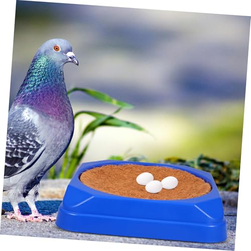 VICASKY 5sets Pigeon Nest Bowls Plastic Breeding Nest Soft Mat for Comfortable Hatching Environment Supports Natural Nesting Behavior for Racing Pigeons and Birds