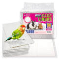 HA SHI Absorbent Bird Cage Liner Pads, 50 Count, 27.9 x 16.1 in, 5-Layer | 50 disposable 5-layer cage liner pads, 27.9 x 16.1 in. Absorbent with a leak-resistant backing; trim to fit, easy cleanup.