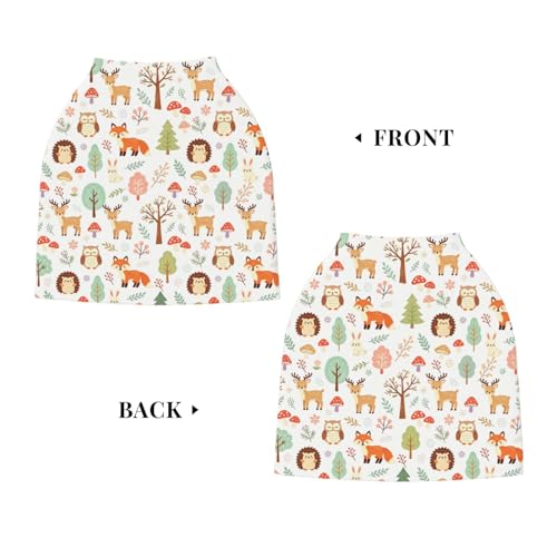 Cute Deer Animals Baby Car Seat Covers for Boys and Girls, Woodland Theme Baby Stuff Shower Gifts Stretchy Infant Carseat Canopy - color: deer