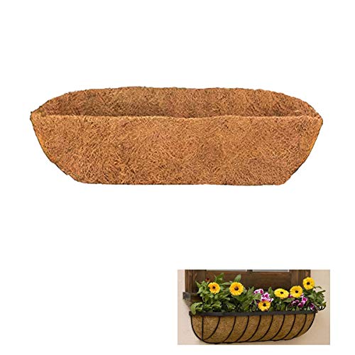 1 Pcs Trough Coco Liner 48 inch Wall Planter Replaceable Coco Liner for Window Box, Fence Flower Baskets - size: 48 in -1pcs