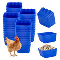 40 Pcs Cage Cups Chicken Feeder Cups 16 oz Hanging Bird Food Water Cups Bunny Cage Feeding Bowl Dish for Pet Parrot Rooster Parakeet Gamefowl Poultry Pigeon Wire Cage(Blue) - color: 16oz-Blue
