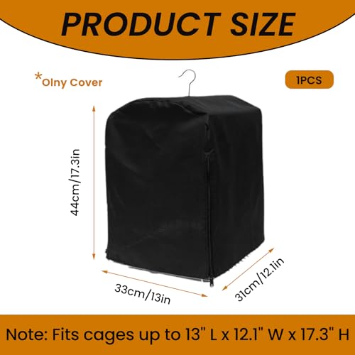 Bird Cage Cover for Night, Bird Cage Cover Shield, Black-Out Birdcage Cover, Good Night Windproof Light-Proof Cage Accessories for Parakeets Lovebirds Parrot (Only Covers)