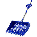Chicken Poop Scooper with 74" Adjustable Handle – Heavy Duty Metal Chicken Coop Cleaner, 10.2" Wide Sifting Scoop with Built-in Rake & Hook for Sand, Pine Shavings & Manure