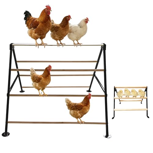 XCL Chicken Roosting Bars, Large Chicken Perch for Coop, A-Shaped Chicken Perch for Adult Chickens, Easy to Install Farm Chickens Roost Toys, Suitable for Backyard Poultry Perches, Accessories (L) - size: L