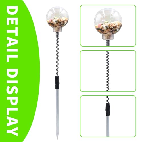Chicken Treat Dispenser, Chicken Enrichment Toys with Spring and Ground Stake, Feeder for Coop, Coop Accessories for Hens, Geese, Ducks, Turkeys, Other Poultry - color: Soft Spring
