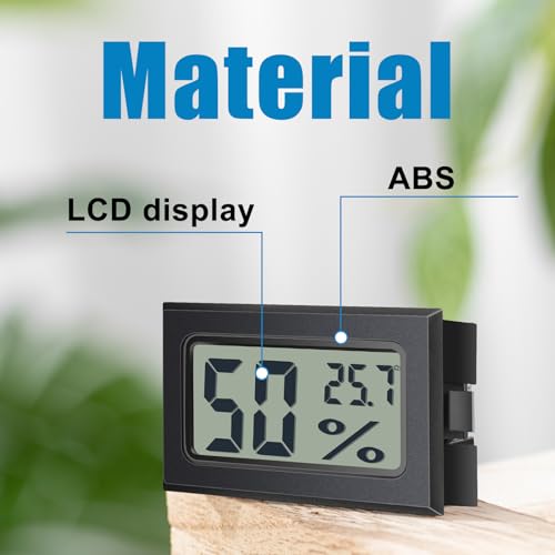 Kanayu 24 Pack Mini Digital Hygrometer Thermometers Indoor Humidity Monitor Temperature Humidity Gauge Meter with Fahrenheit for Greenhouse Garden Cellar Closet