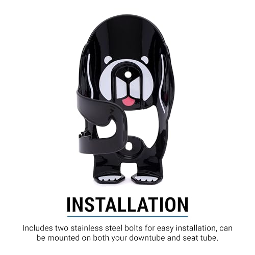 Portland Design Works Water Bottle Cage - Lightweight Water Bottle Holder for Bikes, Very Good Dog Cage, Black - style: Very Good Dog Cage - Black