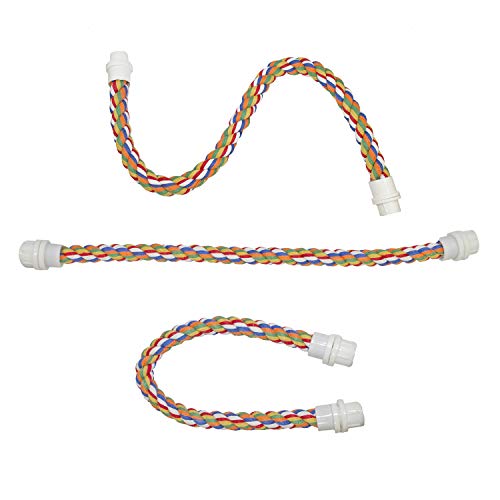 16 Inch Flex Rope (Medium) - Bendable Fun Climbing Perch Cage Accessory Toy - Sugar Gliders, Squirrels, Degus, Marmosets, Monkeys, Parrots, Birds, Rats & Other Small Animals