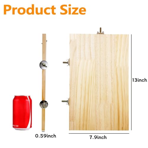 2PCS Chinchilla Wooden Platform Ledge 13 × 8 ’’ Large Bird Perch Stand Shelf Platform for Ferret Bunny Guinea Pig Conure Hamster Parrot Macaw Cockatiel - size: 13×7.9''