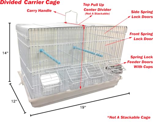 NEW Aviary Finches Canaries Breeder Breeding Bird Cage with Center Divider (Lot Two Cages) - size: Lot Two Cages