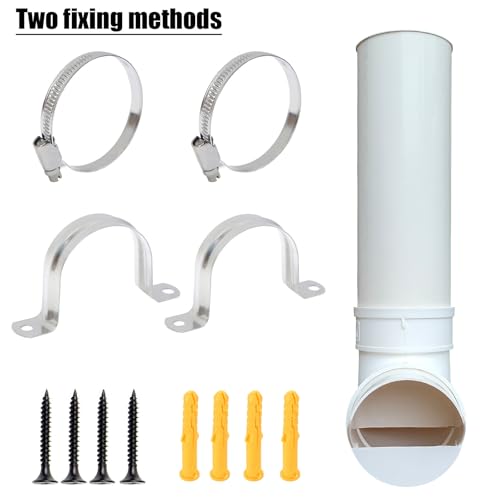 PVC Chicken Feeder,Outdoor Automatic Chicken Feeder,Chicken feeders no Waste,wall Mount Weatherproof Chicken Gravity Feeder (White) - color: white