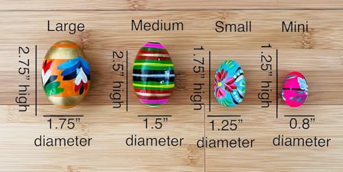 Pisanki Easter Eggs Set of 12 Medium, Polish Easter Decor and Rustic Easter Eggs for Spring Tabletop Display and Festive Home Decor Handcrafted in Poland - size: Set of 12 Medium