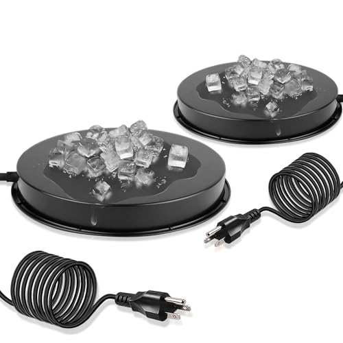 Chicken Water Heater for Winter, 110Watt Thermostat Heated Poultry Waterer Base with 9.8ft Power Cord,Suitable for Plastic/Metal Poultry Waterer (Black, 11INCH-2PACK) - color: Black, size: 11IN-2PACK