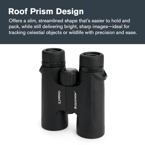 Celestron Outland X 10x42 Binoculars for Wildlife & Hunting | Built for the Outdoors, Rugged Rubber-Armored Body, Waterproof, BaK-4 Prisms, Multi-Coated Optics, Bright, Clear Views - size: 10x42 Outland X, style: Outland X 10x42