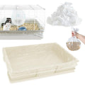 Disposable 50 pcs Small Animal Cage Liners | Rabbit Tray Film Liner Bunny Litter Pan Bags Guinea Pig Cage Toilet Plastic Film for Bird Hamster Chinchilla Hedgehog - size: X-Large - L+W ＜ 57''