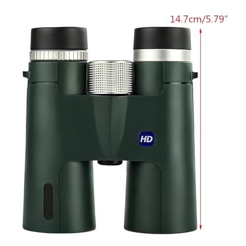 10x42 Professional Adult Binoculars with Tripod and Smartphone Adapter, for Bird Watching, Hunting, Concerts, and Travel - Green - color: Green