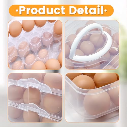 3 Layer Deviled Egg Containers with Lid,Portable Deviled Egg with Handle,Egg Carrier Holder Tray with 72 Holes for Thanksgiving Day,Party Favor Home Kitchen Refrigerator Supplies - style: 3-layer 72egg