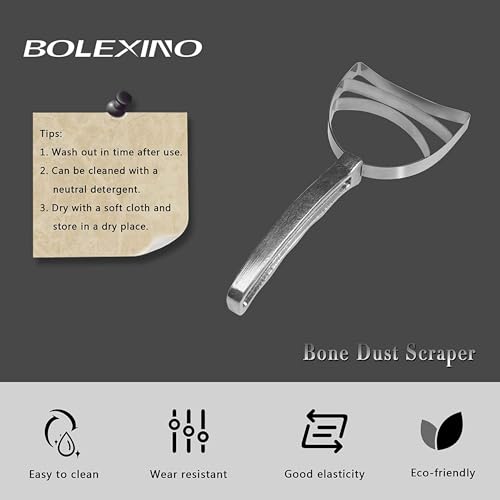 Stainless Steel Meat Bone Dust Scraper Tool, 2 Pack for Kitchen | Stainless steel blade for meat prep, Ergonomic grip for comfort, Removes bone dust & residue, Great for cooks & butchers. - size: 2 Pack