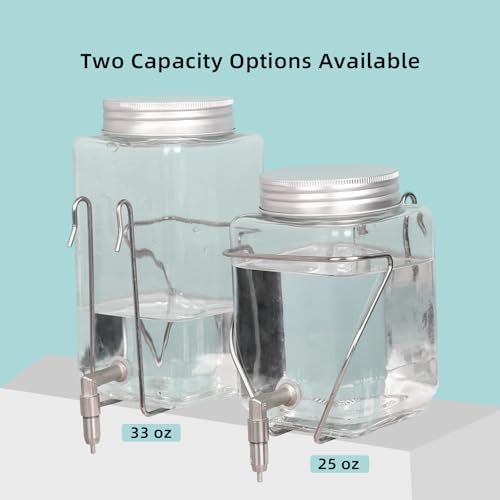 Guinea Pig Watter Bottle, Rabbit Non drip Water Dispenser, Suitable for Totoro, Birds, Hamsters, Guinea Pigs, and Other Small Animals(25 oz) - size: 25oz