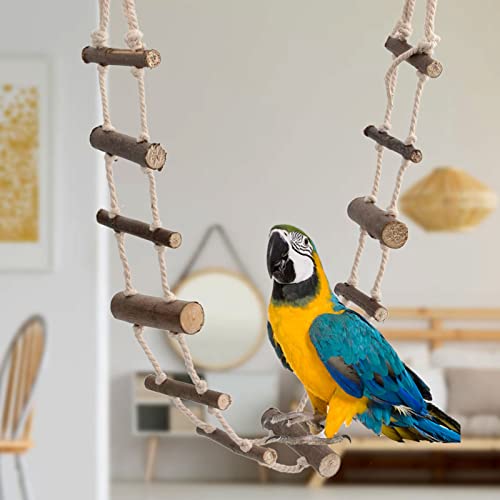 Bird Ladder, Hamster Ladder, Squirrel Toys. Hamster Bridge Squirrel Cage Accessories, Rope Climbing Toys