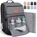 Baby Diaper Bag Backpack - Baby Bag for Girls & Boys, Large Waterproof Diaper Backpack - Baby Shower Gifts for Boys & Registry Must Haves - Travel Diaper Bags with Changing Pad - Newborn Stuff - color: A. Gray, style: Classic