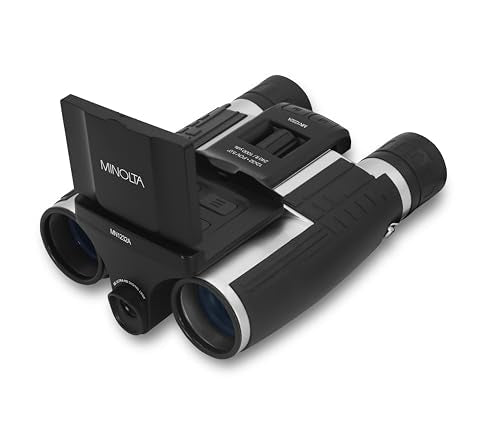 Minolta 12x32 Digital Binoculars - 4K UHD Video Camera, 48MP Photo, 8X Digital Zoom, IPS Anti-Glare Screen, Fog-Resistant Optics, Compact, Ideal for Birdwatching & Travel Hunting