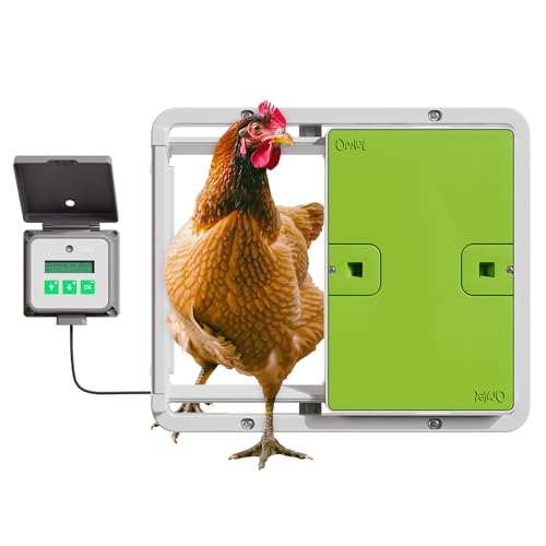 Omlet Automatic Chicken Coop Door Opener Operated by Light Sensor or Timer | Easy to Install, No Maintenance Required | Improves Coop Security and Insulation | Built-in Safety Sensors | Green - color: Green