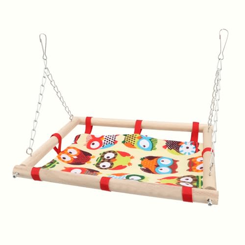 Hypeety Bird Toy Climbing Hammock Nest Game Bed Hut Hammock for Parrot Parakeet Cockatiel Conure Cockatoo Cage Perch Stand Swing Toy - color: Hammock Nest